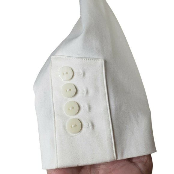 Worthington 2 pc ,VNT White Pants Suit S 14 Cotton, Y2K ,Monochromatic ,Preppy - Picture 5 of 12